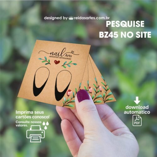 Kit de Artes para Cartões de Unhas - 4 ARTES - PDF COD:BZ45 - Imagem 5