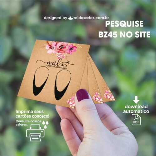Kit de Artes para Cartões de Unhas - 4 ARTES - PDF COD:BZ45 - Imagem 4
