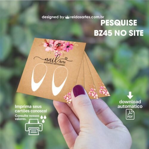 Kit de Artes para Cartões de Unhas - 4 ARTES - PDF COD:BZ45 - Imagem 2