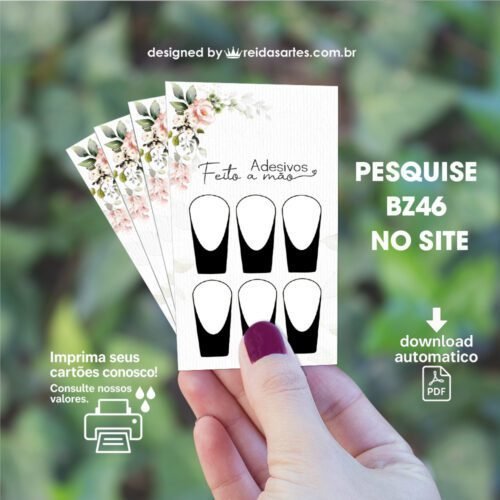 Kit de Artes para Cartões de Unhas - 7 ARTES - PDF COD:BZ46 - Imagem 5
