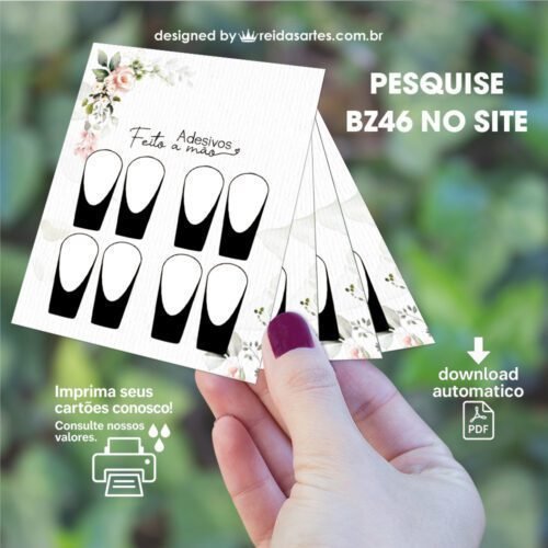 Kit de Artes para Cartões de Unhas - 7 ARTES - PDF COD:BZ46 - Imagem 4