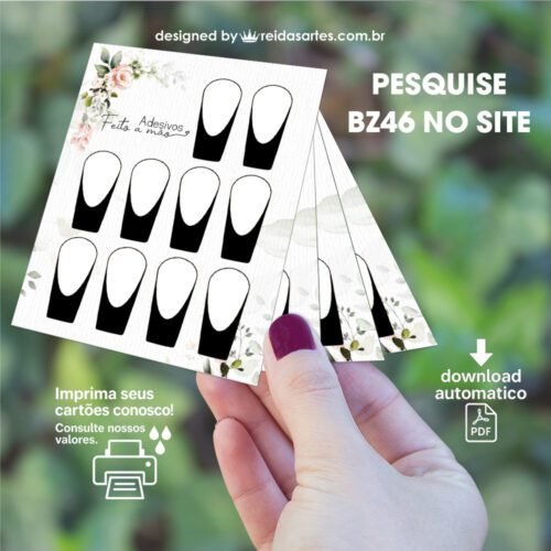 Kit de Artes para Cartões de Unhas - 7 ARTES - PDF COD:BZ46 - Imagem 3