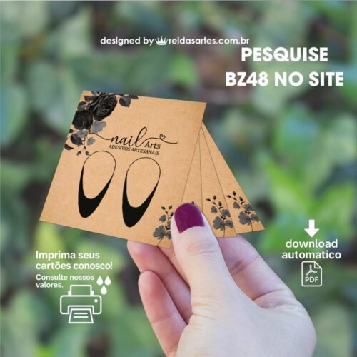 Kit de Artes para Cartões de Unhas - 9 ARTES - PDF COD:BZ48 - Imagem 10