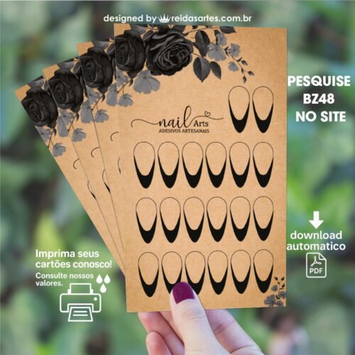 Kit de Artes para Cartões de Unhas - 9 ARTES - PDF COD:BZ48 - Imagem 2