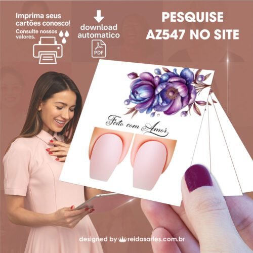 Arte em PDF Filha Única 4,5x5cm - (Unhas Tam: 1,1x1,7cm) AZ547 24