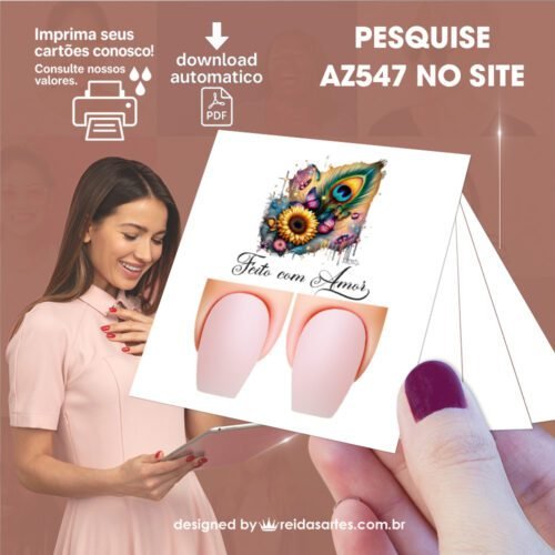 Arte em PDF Filha Única 4,5x5cm - (Unhas Tam: 1,1x1,7cm) AZ547 27