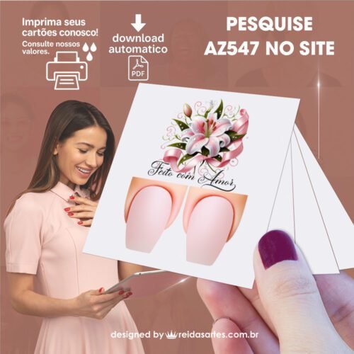 Arte em PDF Filha Única 4,5x5cm - (Unhas Tam: 1,1x1,7cm) AZ547 28