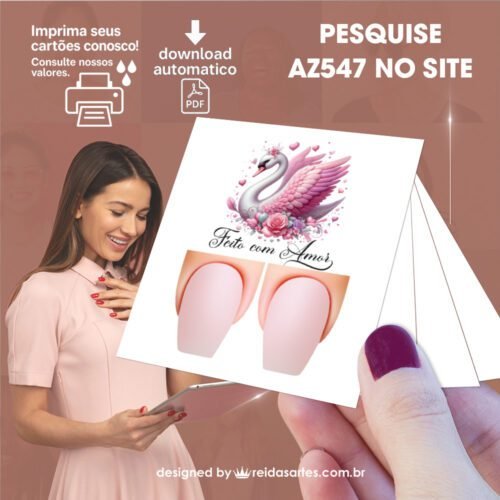 Kit 30 Artes em PDF Filha Única 4,5x5cm - (Unhas Tam: 1,1x1,7cm) AZ547 - Imagem 23