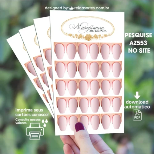 Arte em PDF Cartelão 15 Pares 9x15cm - AZ553 1