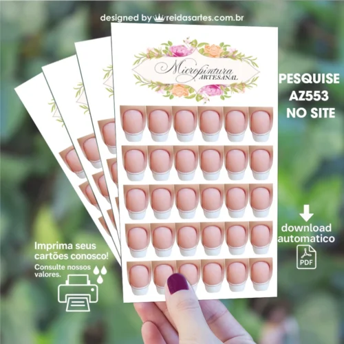 Arte em PDF Cartelão 15 Pares 9x15cm - AZ553 2