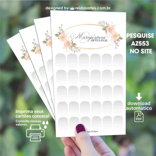 Arte em PDF Cartelão 15 Pares 9x15cm - AZ553 4