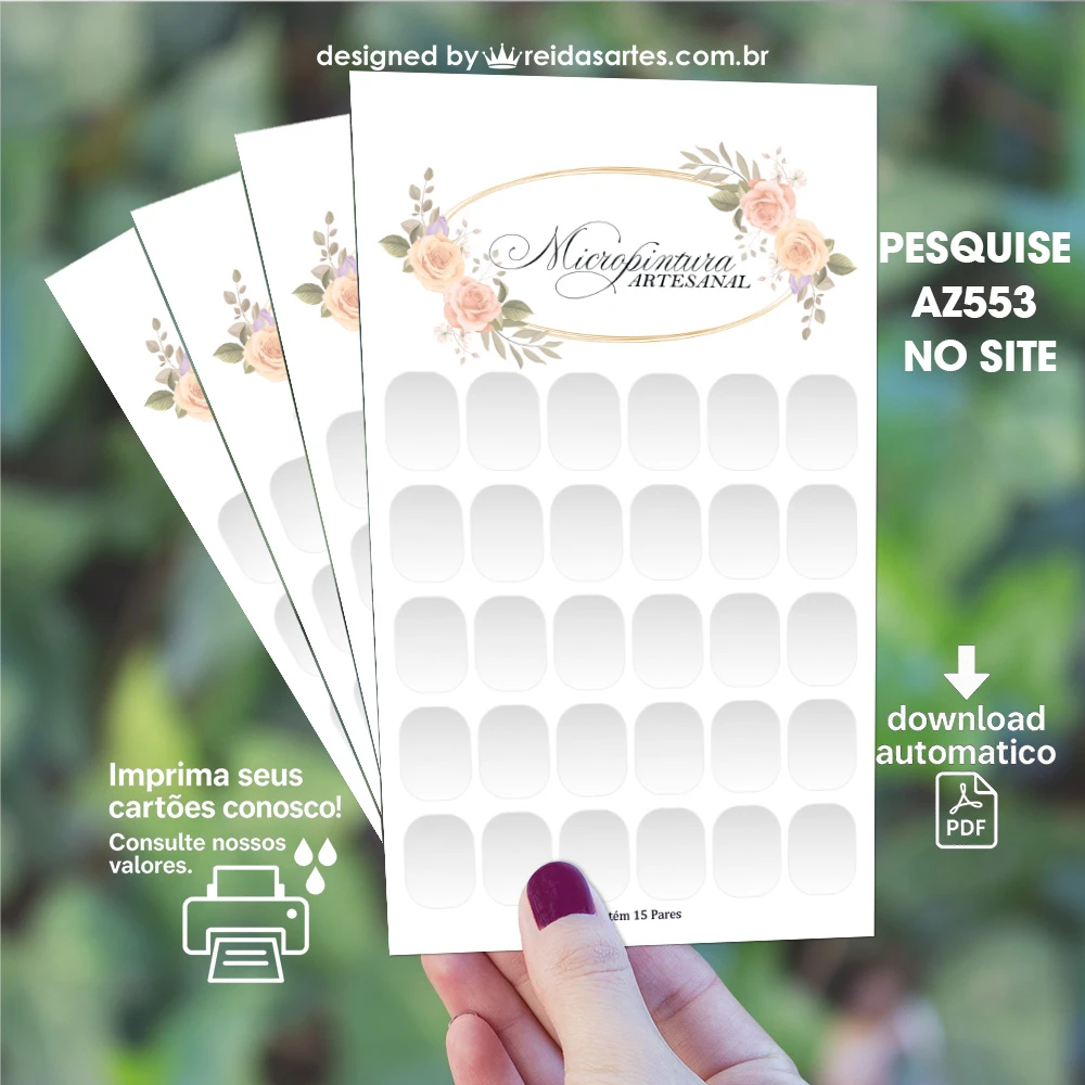 Arte em PDF Cartelão 15 Pares 9x15cm - AZ553 4