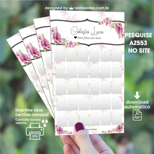 Arte em PDF Cartelão 15 Pares 9x15cm - AZ553 5