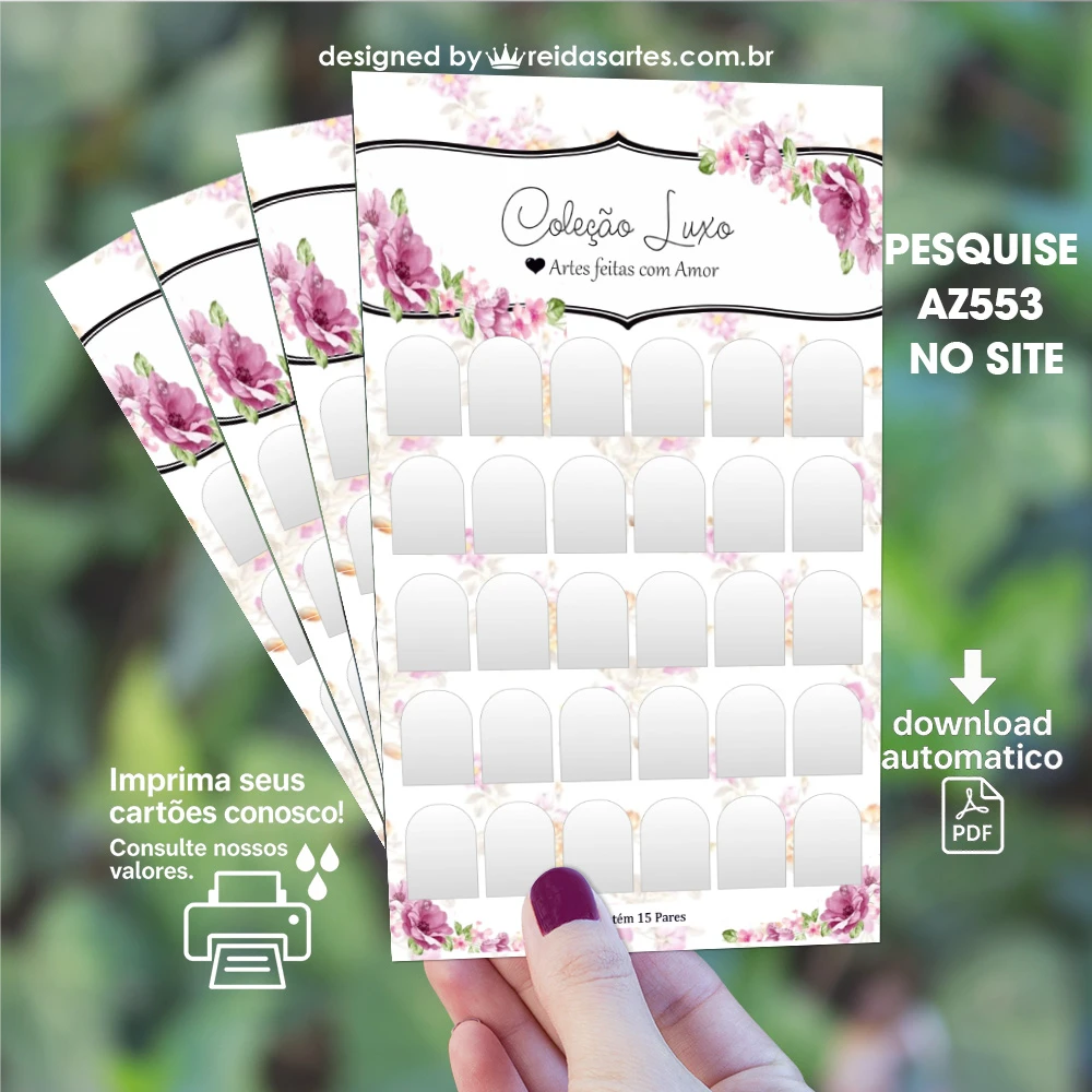 Arte em PDF Cartelão 15 Pares 9x15cm - AZ553 5