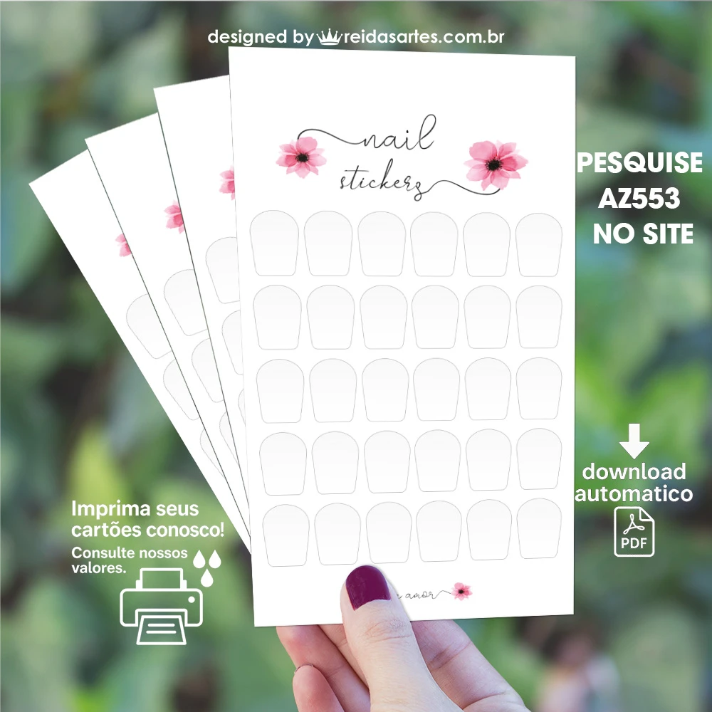 Arte em PDF Cartelão 15 Pares 9x15cm - AZ553 7