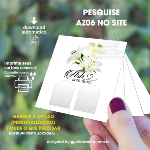 1 Arte Filha Unica Pé 9x5cm - AZ06 1