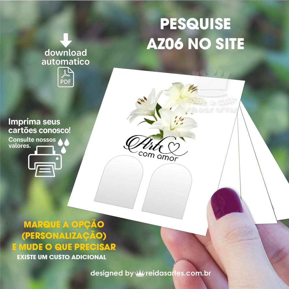 1 Arte Filha Unica Pé 9x5cm - AZ06 1