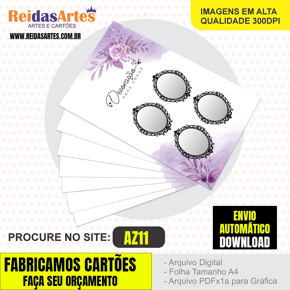 Arte em PDF Casadinha 9x5cm - AZ11 2