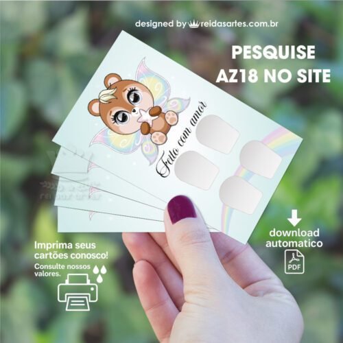 1 Arte Casadinha Mão 9x5cm -  AZ18 2