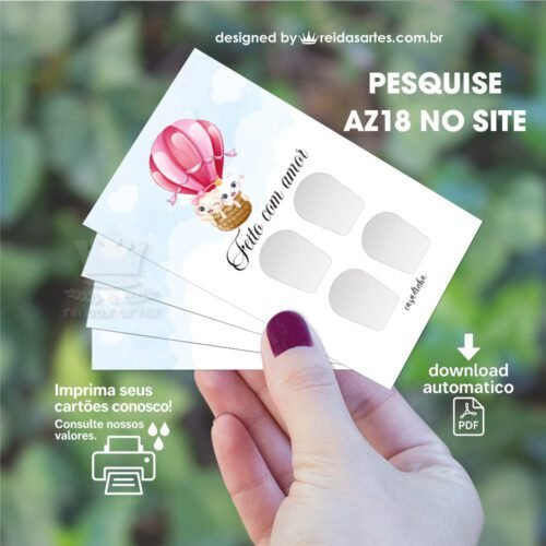 1 Arte Casadinha Mão 9x5cm -  AZ18 3