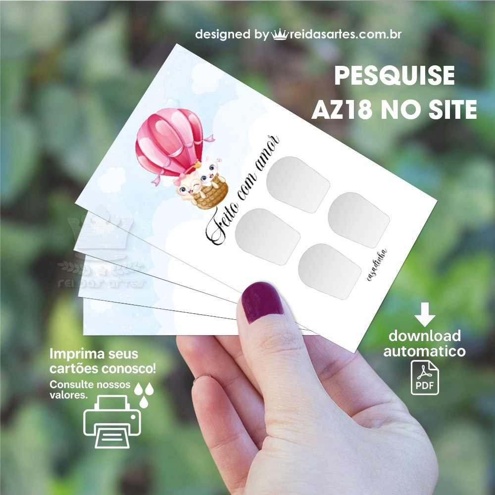 1 Arte Casadinha Mão 9x5cm -  AZ18 3