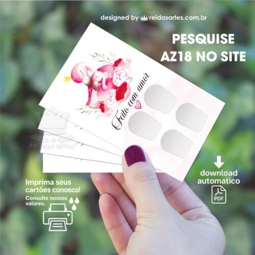 1 Arte Casadinha Mão 9x5cm -  AZ18 4