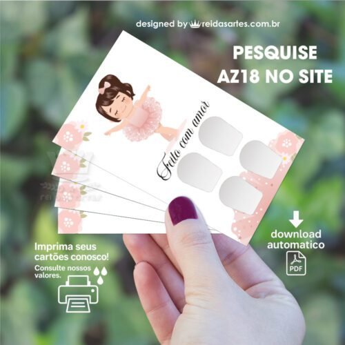 1 Arte Casadinha Mão 9x5cm -  AZ18 5