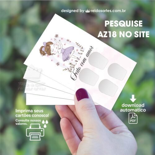 1 Arte Casadinha Mão 9x5cm -  AZ18 6