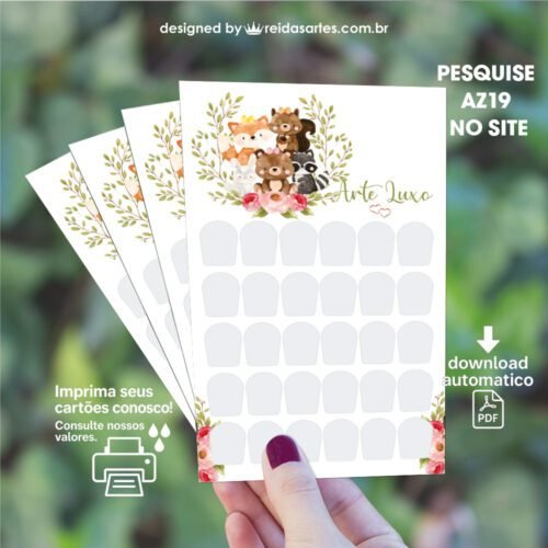Arte em PDF Cartelão 15 Pares 9x15cm - AZ19 5