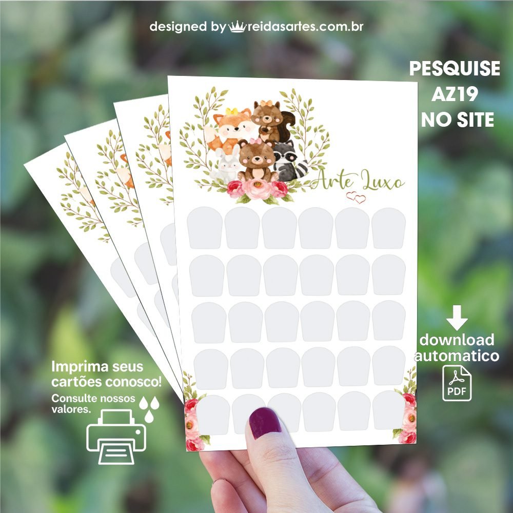 Arte em PDF Cartelão 15 Pares 9x15cm - AZ19 5