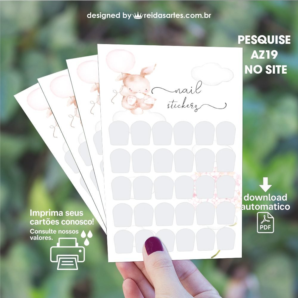 Arte em PDF Cartelão 15 Pares 9x15cm - AZ19 6