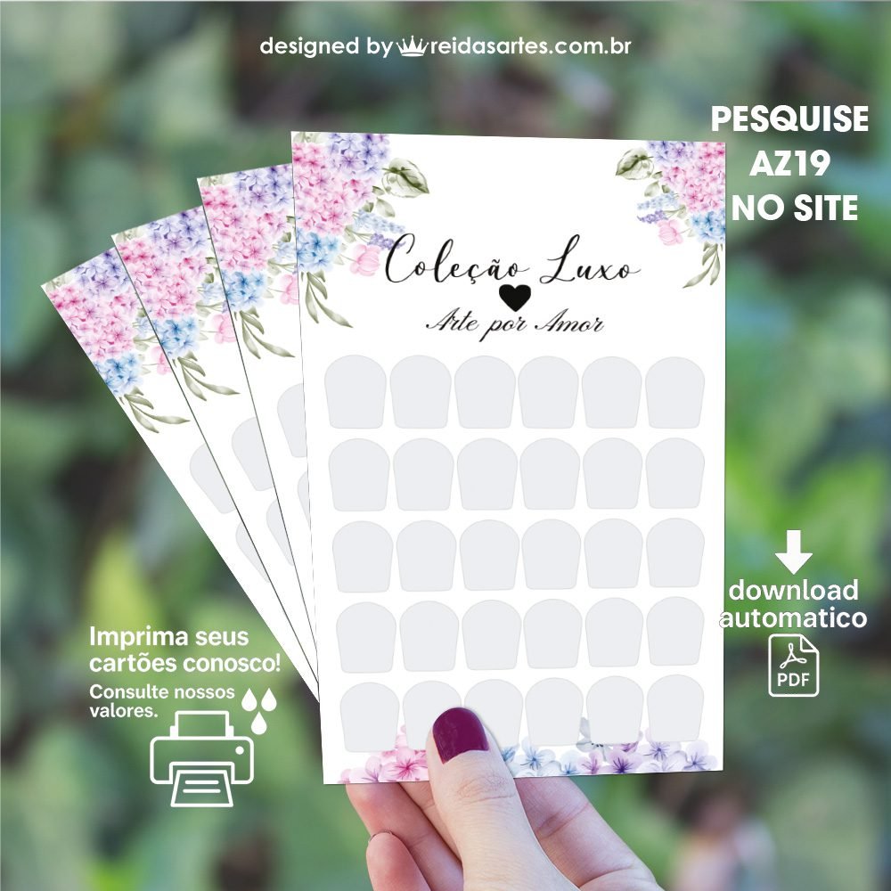 Arte em PDF Cartelão 15 Pares 9x15cm - AZ19 7